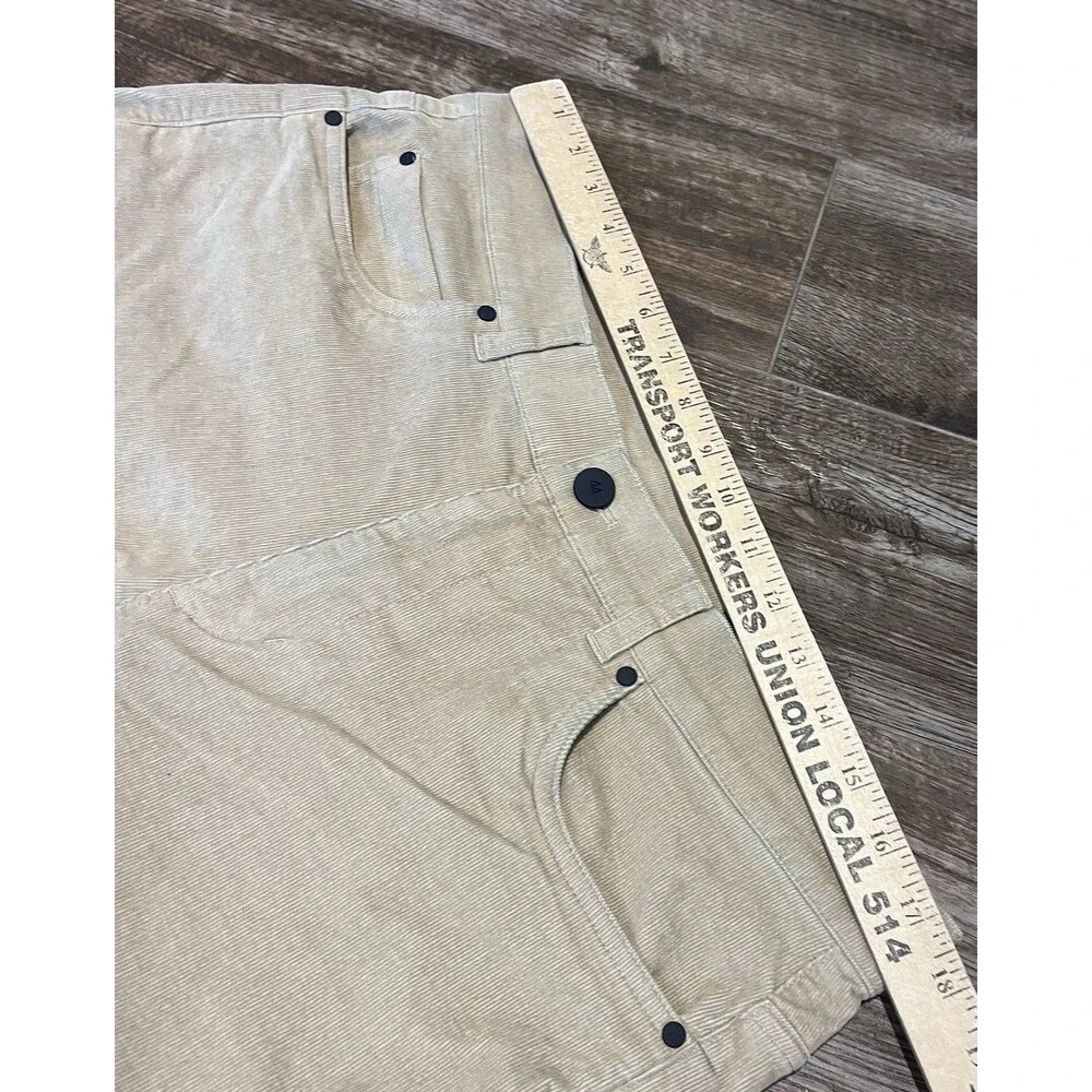 Mizzen Main Corduroy Pants Mens 33x30 Tan Leroy Slim Fit Career Preppy Pants